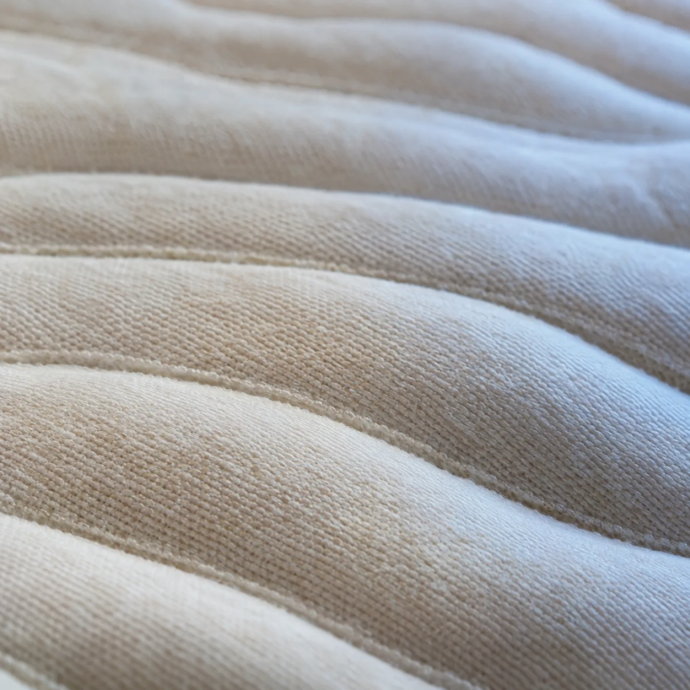 Macro of the Halcyon organic cotton and Tencel quilted knit